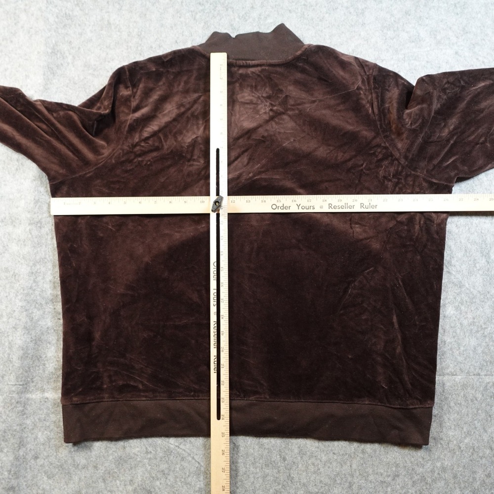 Ralph Lauren Jacket Womens 3X Velvet Velour Track Brown Full Zip Preppy - Picture 6 of 9